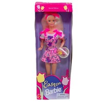 VTG 1996 Special Edition Easter BarbIe Doll #16315 Mattel Pink Blonde Bows- NRFB - £16.60 GBP