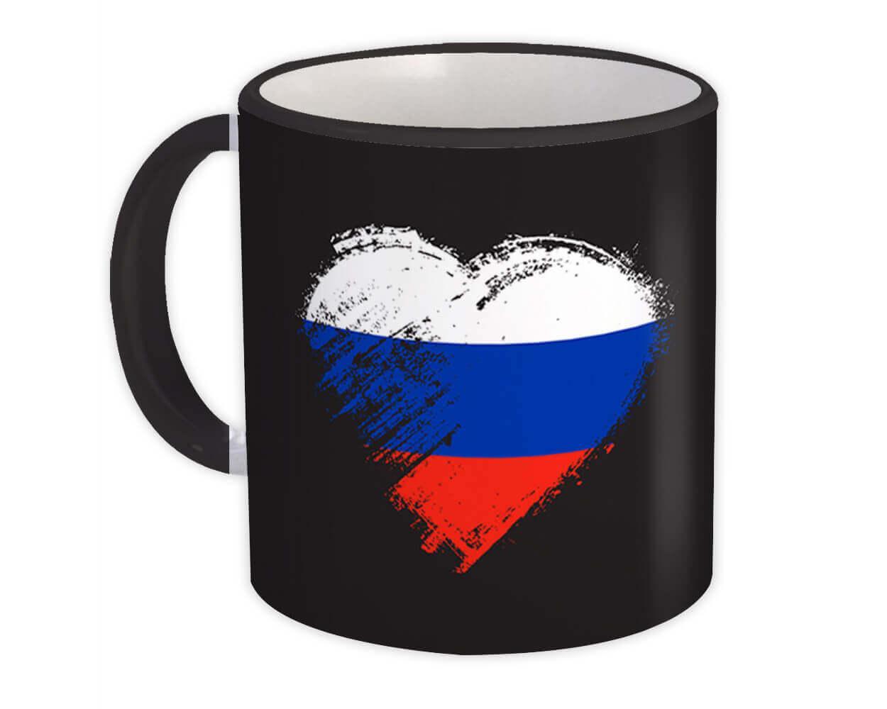 Primary image for Russian Heart : Gift Mug Russia Country Expat Flag Patriotic Flags National