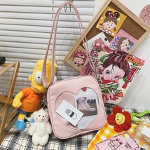 Itabag Girls Cute PU Square Bag Ladies Love Transparent Crossbody Bag Kawaii ita - £102.23 GBP