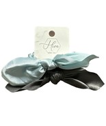 Set of 2 Hive and Co Hair Ties with Bow - Blue &amp; Gray   #736132 - $4.94