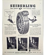 Seiberling Two Thread Air Cooled Tires Akron Ohio Safer-1937 Vintage Pri... - $11.54