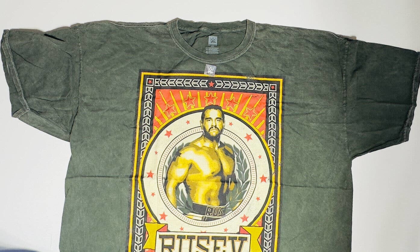 Primary image for WWE Official Rusev T Shirt Dark Green Men's XL