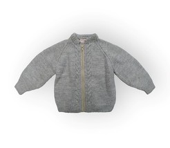 Youth Handmade Wool Sweater Gray Nana Tag - $24.74