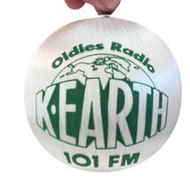 K-EARTH 101 FM Classic Oldies Radio Station Christmas Ornament Satin Bal... - £7.45 GBP