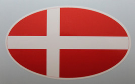 Oval sticker - Danish flag - £1.97 GBP