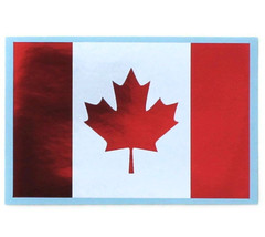 Canadian flag sticker - White and Metallic Red - $1.75