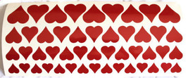 Heart-shaped RED vinyl stickers - or choose a different colour - $1.50