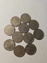 9 x Old 5 Krone DENMARK 1960 - 70s FREDERIK IX &amp; 5 krone Margarethe 1977 coins - £44.35 GBP
