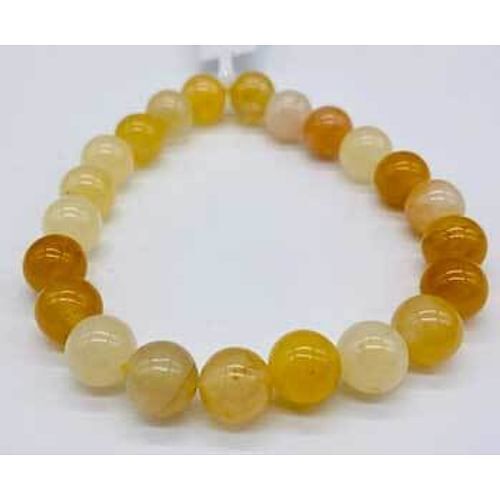 8mm Jade, Yellow bracelet - $6.71