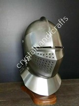 armet closed helmet 15th-16th century knight larp armor helm replica - £138.82 GBP