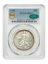 1938 50C PCGS/CAC PR67+ - £2,448.35 GBP