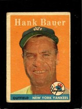 1958 TOPPS #9 HANK BAUER GOOD YANKEES  *NY0053 - $3.43
