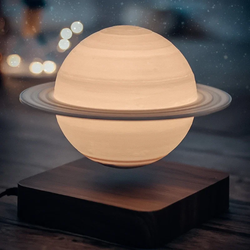3D Magnetic Levitation Moon Lamp Night Light Creative Touch Rotating Led Luna - £117.34 GBP+