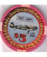$5 US Air Force 50th Anniversay HILTON Las Vegas Limited Edition 5000 - $20.43 CAD