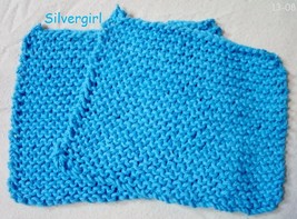 Soft Hand Knit About 7" 100% Cotton Dish/Face Cloths 3 color choices - £3.91 GBP