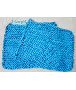 Soft Hand Knit About 7&quot; 100% Cotton Dish/Face Cloths 3 color choices - £4.02 GBP