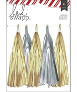 Oh What Fun Garland Tassels Silver Gold Glit - $33.71 CAD