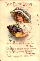 Ellen H. Clapsaddle Signed Embossed POSTCARD- &quot;Best Easter Wishes&quot; BKC2 - £5.41 GBP