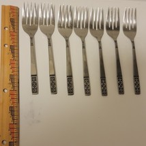 Set Of 7 Imperial International IIC Stainless CORTINA Salad Forks 6 1/4&quot;... - $34.57 CAD