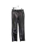 Joie Women's 4 Faux Black Leather Straight Leg Pants, Streetwear Biker Rocker - $30.00
