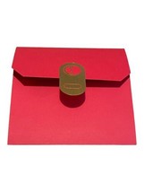 Authentic Christian Louboutin Red Gold  Gift Card Receipt Holder 5”x5” Present - £18.67 GBP