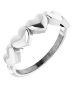 Sterling Silver Solid Heart Ring - £94.84 GBP