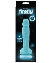 Firefly 5&quot; Silicone Glowing Dildo - Blue - £31.28 GBP