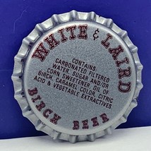 Soda pop bottle cap vtg advertising drink White Laird Pittston PA birch ... - $7.87