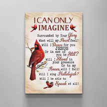 I Can Only Imagine Cardinal Christian Gift for Jesus Christ Canvas Wall Art - £18.34 GBP+