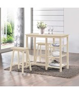 Nyssa 3Pcs Counter Height Set, Buttermilk Finish - $4,475.23 MXN