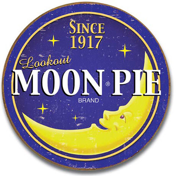 Primary image for Moon Pie Brand Logo Baked Sweets Since 1917  Food and Beverage Metal Sign