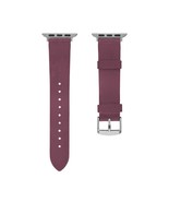 Platinum Soft Leather Watch Strap for Apple Watch Series 7 38mm and 40mm... - $8.99