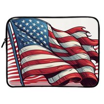 American Flag 2-Sided Print 16&quot; Laptop Sleeve - Graphic Laptop Sleeve - ... - £27.24 GBP
