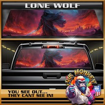 Lone Wolf - Truck Back Window Graphics - Customizable - $55.12+