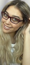 New Mikli by ALAIN MIKLI ML1027 0004 Burgundy Red 52mm Women&#39;s Eyeglasse... - £55.03 GBP