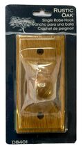 Vintage Solid Rustic Light Oak Single Robe Hook Coat Wood Decor Bath D8401 - $9.90