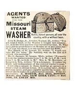Missouri Steam Washer Agents 1885 Advertisement Victorian Appliances ADB... - $366.69 MXN
