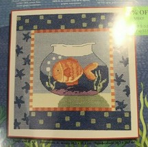 Counted cross stitch kit: Janlynn Double Goldfish bowl sealed #188-0004 - $11.65