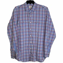 Tommy Bahama Jeans Shirt Size Large Mens Blue Multi-Check Island Modern Fit - £15.76 GBP