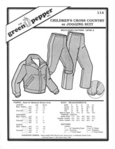 Children's Cross Country or Jogging Suit Running #114 Sewing Pattern Only gp114 - $5.00
