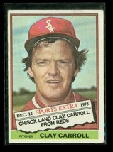 Vintage 1976 Topps Baseball Trading Card 211T Clay Carroll Chicago White Sox - £7.70 GBP