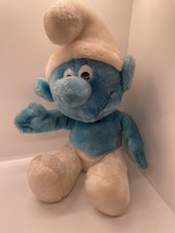 1979 Vintage Peyo Smurf  Wallace Berrie Co 10&quot; Stuffed Plush Smurf Doll Stuffed - £7.46 GBP