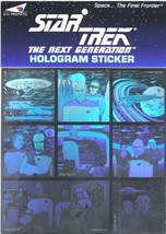 Star Trek: The Next Generation 9 Sticker Hologram Sheet 1992 AH Prismati... - £7.60 GBP