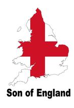 Son of England English Country Map Flag Poster High Quality Print - £5.51 GBP+
