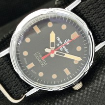 Mechanical Henri Sandoz &amp; Fils Vintage Swiss Mens Black Watch 594b-a311984-6 - £19.60 GBP
