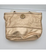 Coach Metalic Gold Bucket Medium Tote Shoulder bag Spots on Front Hangtag - £31.06 GBP