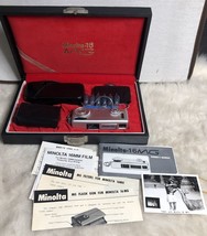 Vintage 1960s Minolta 16 MG Spy Camera Set In Case/ Flash/Owners Manual Untested - £34.46 GBP