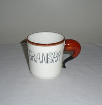 Lefton Grandpa Mug Pipe Handle Tobacco Grandfather Coffee Cup Vintage #3758 - £11.87 GBP