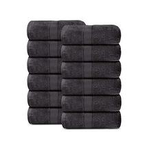 Lavish Touch Aerocore 100% Cotton 600 GSM Pack of 12 Face Towels Charcoal - $26.59