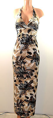 Primary image for Cristina  Love Full-Length Halter Maxi Dress. Beige Brown